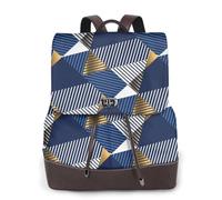 Oro e blu di lusso senza soluzione di continuità,Zaino da donna, impermeabile, leggero, in pelle PU, alla moda, da viaggio