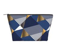 Oro E Blu Lusso Senza Soluzione Di Continuità, Borsa da toilette Borsa per trucco Borsa per cosmetici Borsa da toilette da viaggio portatile