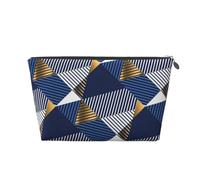 Oro E Blu Lusso Senza Soluzione Di Continuità, Borsa da toilette Borsa per trucco Borsa per cosmetici Borsa da toilette da viaggio portatile