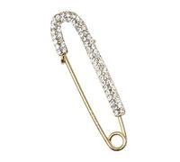 Oro e cristallo, con spilla di sicurezza, clip per donna, decorazione per cappotto e sciarpa, colore: gold, cod. STK0156009161
