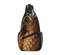Oro Glitter Ananas Frutta Crossbody Sling Bag Crossbody Borsa a tracolla Vita Fanny Pack Uomini Donne