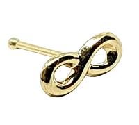 Oro Infinity Naso Stud Autentico Oro 9k 9ct Simbolo Osiride 22g (0,6mm)...
