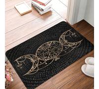Oro La Dea Della Triplice Luna Wiccan Tappetini Porta Dingresso Antisporco Tappeto Ingresso Casa Confortevole Zerbino Di Benvenuto Per Soggiorno Camera Letto Interno 40X60 Cm