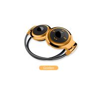 (Oro) Mini 503 Sport Cuffie Bluetooth wireless pieghevoli Hi-Fi Stereo Cuffie con archetto da collo