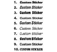 Oro Neo Ologramma Cromato Personalizzato Testo Slogan Nomi Adesivi Fonts 1-10