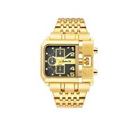 (oro nero)Oulm 3364 Orologio di lusso da uomo in acciaio inossidabile, al quarzo, automatico, con data,