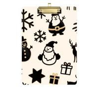 Oro Nero Pupazzo di Neve Cervo Inverno Fresco Appunti di Plastica per Insegnante Must Haves per Classroom Elementary Size 9 x 12.5 Tabla para escribir