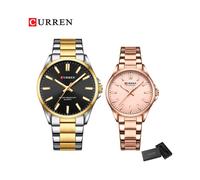 (oro nero rosa) CURREN Orologio al quarzo da coppia con bracciale per coppia, creativo, per il tempo