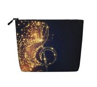 Oro Nota Musicale con Stella Caduta Lucida Donna Organizzatore Sacchetto di Viaggio Sacchetto di canapa Finta Cosmetici Borsa Grande Capacità Cerniera Caso