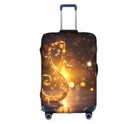 Oro Nota Musicale Con Stella Caduta Lucida Elastico Viaggio Copertura Dei Bagagli Copertura Dei Bagagli Tao18-32 "Copertura Dei Bagagli Con Cerniera Antis Graffio Antipolvere Stretto Fissaggio Rapido