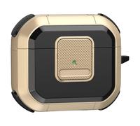 (Oro-Oro) Custodia protettiva per Apple AirPods 3, auricolari TWS, custodia in TPU per PC con lucchetto,