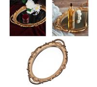 Oro Ovale Placca A Specchio Vassoio Decorativo per la Cerimonia Nuziale