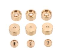 Oro Pulsanti Tromba in Rame Coperture Superiori e Inferiori | Tre Coperture Inferiori e Tre Pressioni, Finitura Lucida Lavorata a Mano, per Concerto