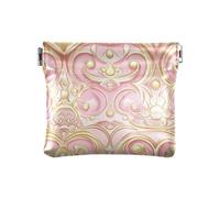 Oro Rosa Astratto Geometrico Decor Donna Piccola Pelle Cambiamento Borsa Unica Organizzazione Borse per Donna Ragazza