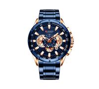 (Oro rosa blu) Orologi da uomo Curren, marca top, cronografo di lusso, orologio da uomo al quarzo, impermeabile,