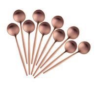 Oro Rosa Cucchiaino Acciaio Inossidabile 18/10 Cucchiaino da Caffè, Bisda Il Giro Mini Torta Cucchiaio Opaco Lucidato Set di 10