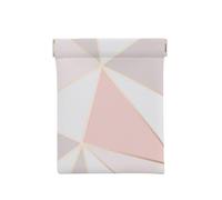 Oro rosa geometrico, Spremere il portafoglio superiore da donna Borsa portaoggetti Piccola portamonete Portamonete