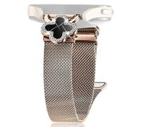 (Oro rosa nero) Per Samsung Galaxy Gear Sport S2 Classic Milanese Band Clover Decor Acciaio inossidabile