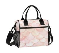 Oro rosa Scala di Pesce Spumante A tenuta stagna Borse Pranzo per le Donne con Tracolla Mens Lunchbox per Lavoro per Cucina loncheras para Mujer con contenedores