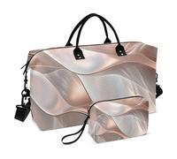 Oro rosa Shell Texture Decorativo Carry On Borsa Oggetto Personale Allenamento Borsa con Cinghia Regolabile per Trekking 2 Pz Set Bolsa para viajar