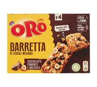 Oro Saiwa Barretta di Cereali Integrali, Cioccolato e Nocciola, 160g