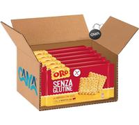 Oro Saiwa Biscotti Secchi Senza Glutine 6 Monoporzioni 200g [CAIYA® BOX da 6 Confezioni]