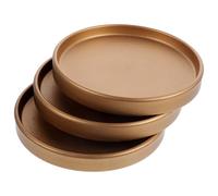 Oro Sottovaso in Ceramica Rotondo 3 Pezzi per Vasi da Fiori | Non Sbiadisce, Trattiene L’acqua in Eccesso, Base Stabile Antiscivolo, Adatto a Vasi in Terracotta Grandi