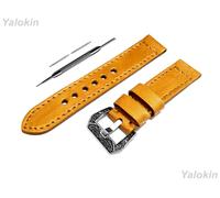 Oro Spazzolato Cinturino IN Pelle per Garmin Approach S50,S44,S40 & D2 Air -B20