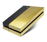 Oro spazzolato metallo parte Body Accessory Wrap sticker Skin cover Decal per PS4 Playstation 4