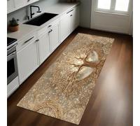 Oro Tappetino Cucina 50 x180 cm Albero astratto della vita Antiscivolo Lavabile Comodo Multiuso Cucina Sala da Pranzo Corridoio