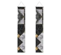 oro texture marmo nero Banner portico stampato, striscioni decorativi appendibili, adatti per decorazioni per feste interne ed esterne.