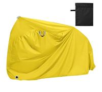 Oro Tinta Unita Puro Pianura Impermeabile Bike Copertura Esterna con Fori di Blocco Resistente ai raggi UV Indoor Outdoor Storage Copertura Bici Elettrica Adatto per la maggior parte dei fondi