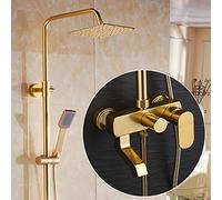 Oro Vintage Alluminio Doccia Rubinetto Set Retro Bagno Miscelatore Rubinetto Lusso Oro Soffione Elegante Home Decor Elegante Accessori Doccia Design Durevole ed Elegante