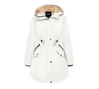 OROLAY Giacca Parka Donna Imbottita con Cappuccio, Fatta di Pile, Antivento per Inverno, Tasche Multiple, Ideale per Outdoor