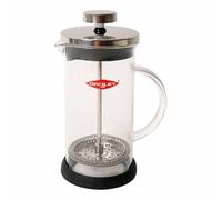 Oroley Caffettiera a stantuffo Spezia 3 tazze Capacità 350 ml Borosilcato, Nero e Grigio, 600 ml