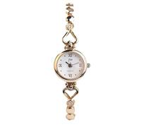 Orologi alla moda Orologi da polso al quarzo con cuore alla moda da donna, eleganti orologi da donna, piccoli e sottili, con bracciale analogico, orologi da donna di lusso Ritorno a scuola(Gold)