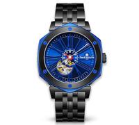 Orologi Automatici da Uomo Mythique le Monde - Orologio Semi-Scheletrato In Acciaio Inossidabile 316L - Cristallo Zaffiro - Orologi Da Polso Impermeabili Fino a 100M Con Bracciale in Acciaio