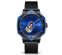 Orologi Automatici Da Uomo Mythique le Monde - Orologio Semi Scheletrato In Acciaio Inossidabile 316L - Vero Cristallo Di Zaffiro - Orologi Da Polso Impermeabile Fino a 100m Con Cinturino In Pelle.