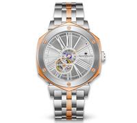 Orologi Automatici da Uomo Mythique le Monde - Orologio Semi-Scheletrato In Acciaio Inossidabile 316L - Cristallo Zaffiro - Orologi Da Polso Impermeabili Fino a 100M Con Bracciale in Acciaio