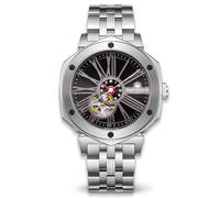 Orologi Automatici da Uomo Mythique le Monde - Orologio Semi-Scheletrato In Acciaio Inossidabile 316L - Cristallo Zaffiro - Orologi Da Polso Impermeabili Fino a 100M Con Bracciale in Acciaio