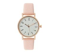 Orologi Casual da Donna | Impermeabili E Precisi | Orologio Da Mano Con Cinturino In Pelle PU per Compleanno San Signore Ragazze Sposa Moglie Scorri Quotidiani Sport Viaggi, Rosa