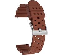 Orologi cinghie 20mm 22 mm 24 mm Fluoro in gomma da donna Sport Sport Discing Watch Bracciale Fit per Samsung Fit per Huawei GT 2E Seiko (22 mm marrone)