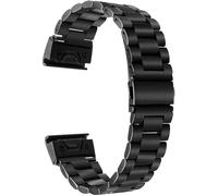 Orologi cinghie adatti per cinghia in metallo in acciaio inossidabile per garmin fenix 5s/5/5x a rilascio rapido facile fit 26mm 22mm 20 mm cinghia metallica a collegamento 0000 (colore: nero,