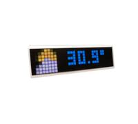 Orologi con Display LED e Meteo, Azioni, Criptovalute, Bitcoin, Forex, Prezzo, Schermo A Matrice di Punti, WIFI B
