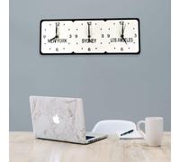 Orologi Con Tre Fusi Orari E Supporto Da Scrivania - Specchio