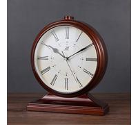 Orologi da camino, orologio da tavolo in legno, vintage con orologio al quarzo silenzioso adatto for l'arredamento del soggiorno(C)