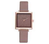 Orologi da donna alla moda Piazza delle donne della vigilanza del braccialetto ha contratto il cristallo orologi donne vestono Donne al quarzo Orologio Orologio da polso da donna ( Color : Coffee )