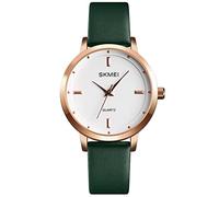 Orologi da donna cinturino in pelle nera moda semplice piccola luce minimalista sottile impermeabile abito casual analogico quarzo giovane ragazza regali femminili orologio da polso SKMEI, L1457verde