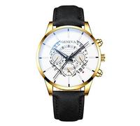 Orologi da lavoro da uomo Casual Calendario non meccanico Calendario analogico al quarzo Orologi classici con cinturino in pelle