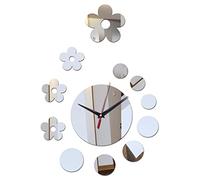 Orologi da parete, adesivi da parete per orologi da parete, adesivi da parete in acrilico con specchio, decorazioni floreali, orologi da parete fai da te al quarzo come regali. Orologio da parete